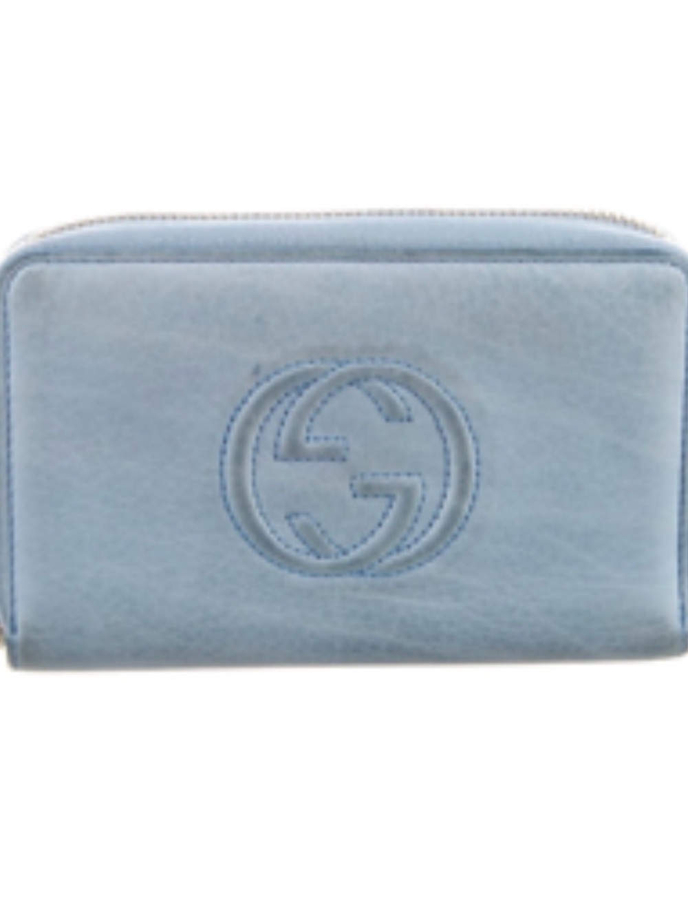 Gucci Baby Blue Sueded Medium Soho Zippy